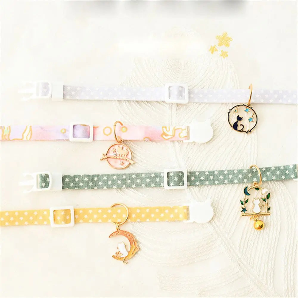 New High-Quality, Stylish, and Durable Adjustable Kitten Collar with Adorable Cute Pendant