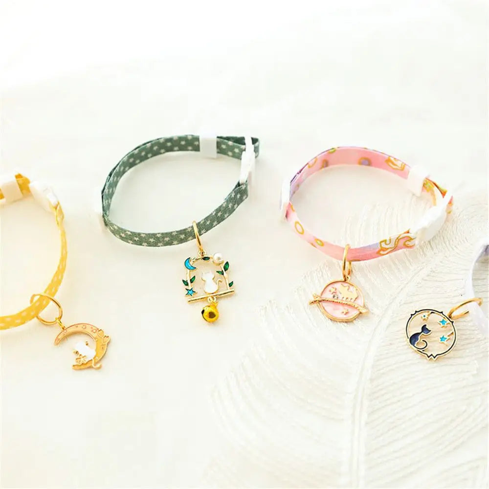 New High-Quality, Stylish, and Durable Adjustable Kitten Collar with Adorable Cute Pendant