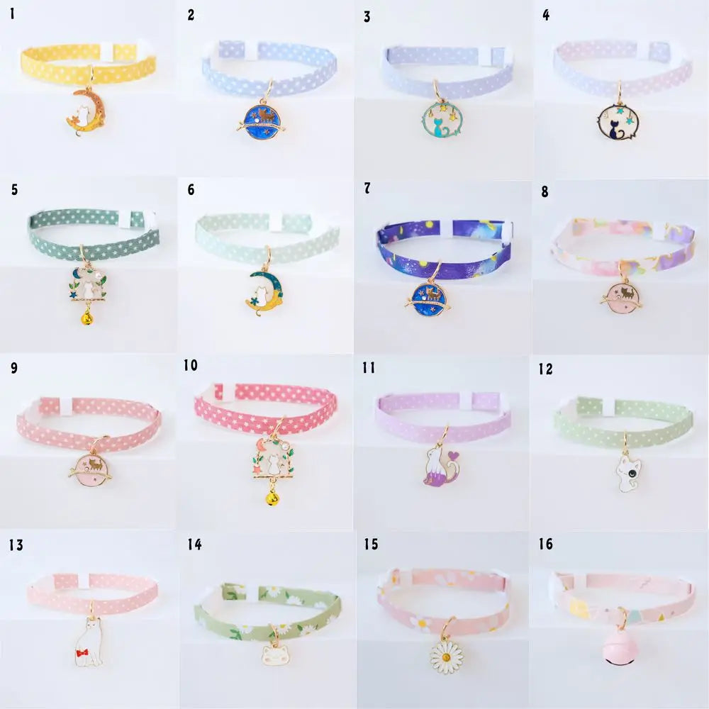New High-Quality, Stylish, and Durable Adjustable Kitten Collar with Adorable Cute Pendant