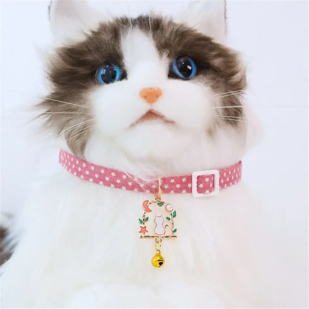 New High-Quality, Stylish, and Durable Adjustable Kitten Collar with Adorable Cute Pendant