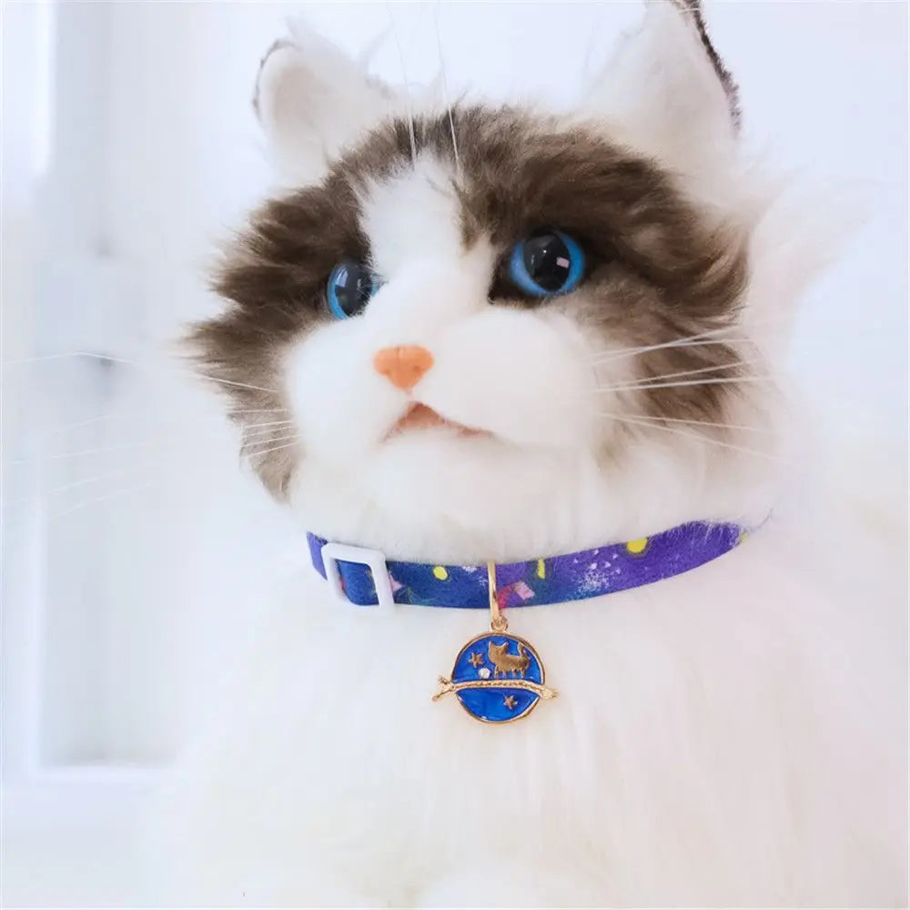 New High-Quality, Stylish, and Durable Adjustable Kitten Collar with Adorable Cute Pendant