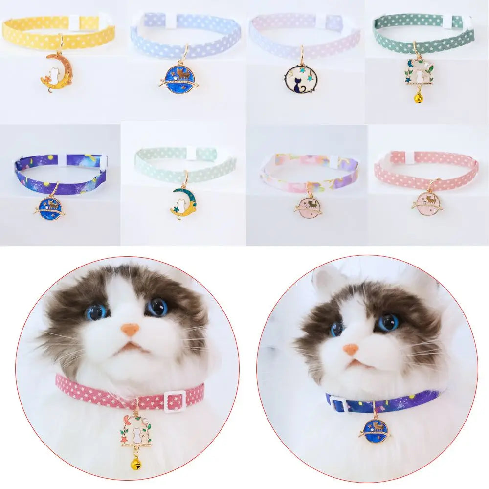 New High-Quality, Stylish, and Durable Adjustable Kitten Collar with Adorable Cute Pendant