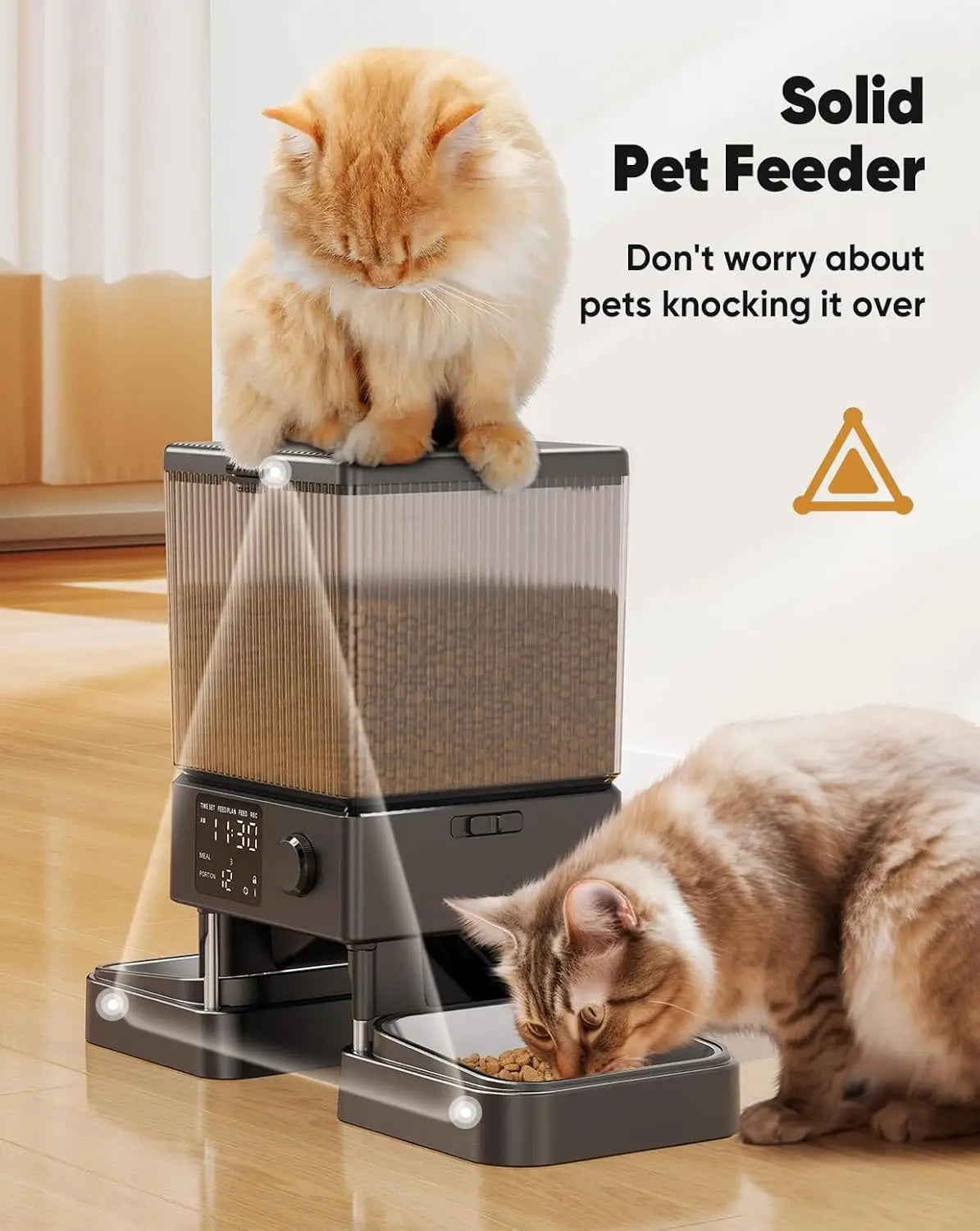 Automatic Cat Feeder for 2 Cats, 20 Cups/5L Automatic Cat Food Dispenser for Small Pets Indoor,