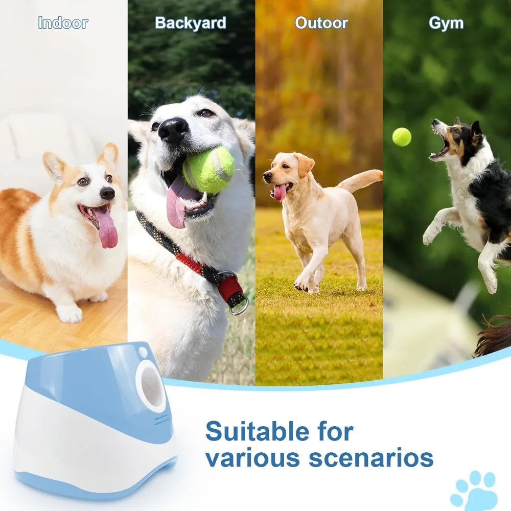Ball Launcher for Dogs, Automatic Dog Ball Launcher with Tennis Ball, Interactive Dog Toys Pet Ball Thrower Machine