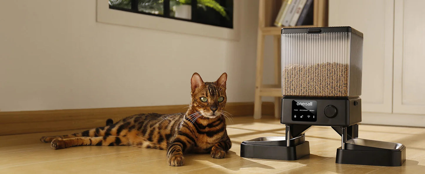 Automatic Cat Feeder for 2 Cats, 20 Cups/5L Automatic Cat Food Dispenser for Small Pets Indoor,