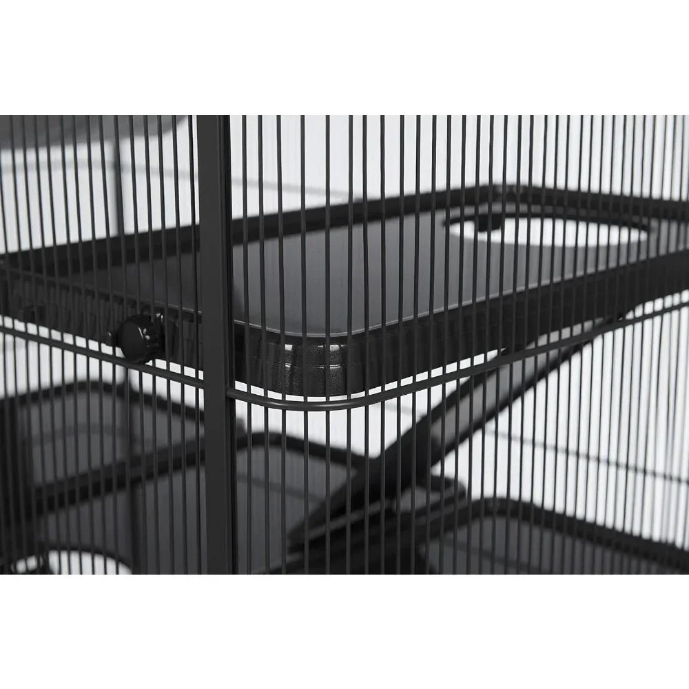 Deluxe Critter Cage 484B for Parrot Accessories for Cages Black Love Bird Toys Cages|-f-| Houses and Fences Hummingbird Budgie