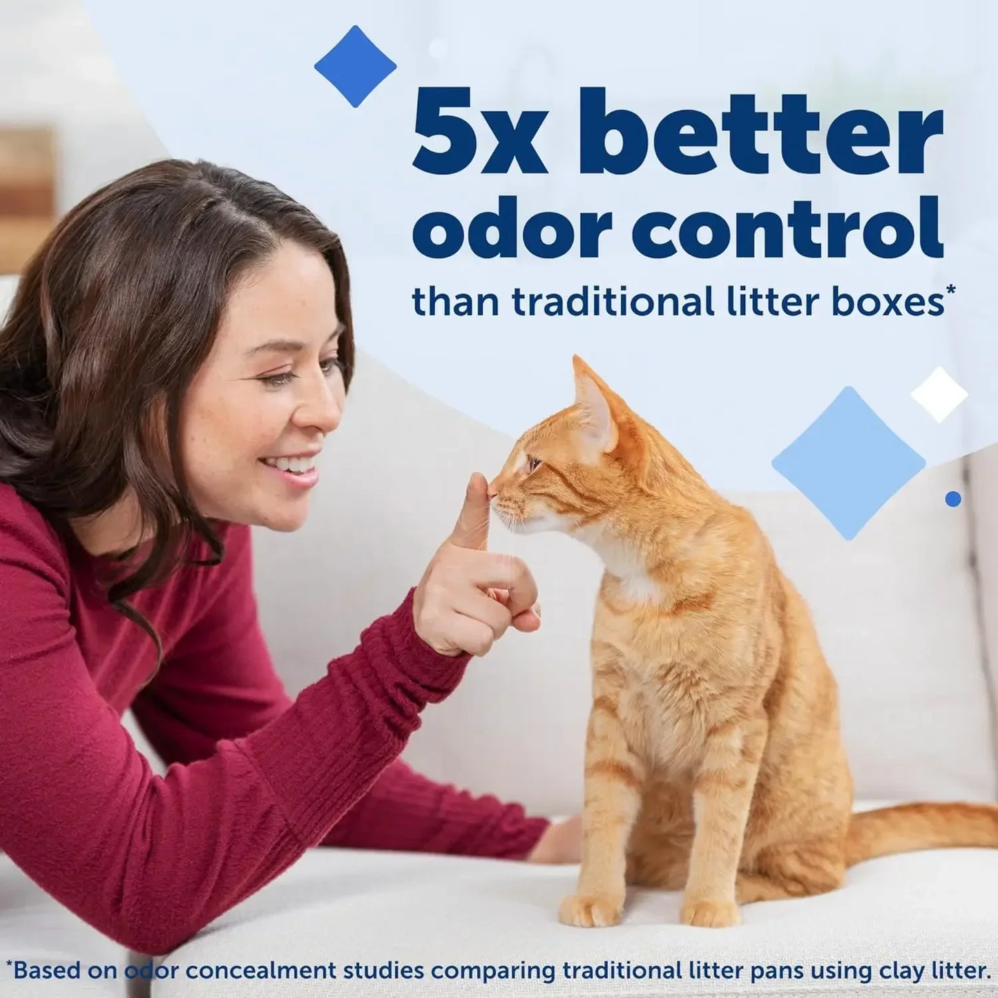 PetSafe ScoopFree Crystal Litter Tray Refills – Lavender Crystals, 6-Pack – Disposable Tray , Absorbs Odors