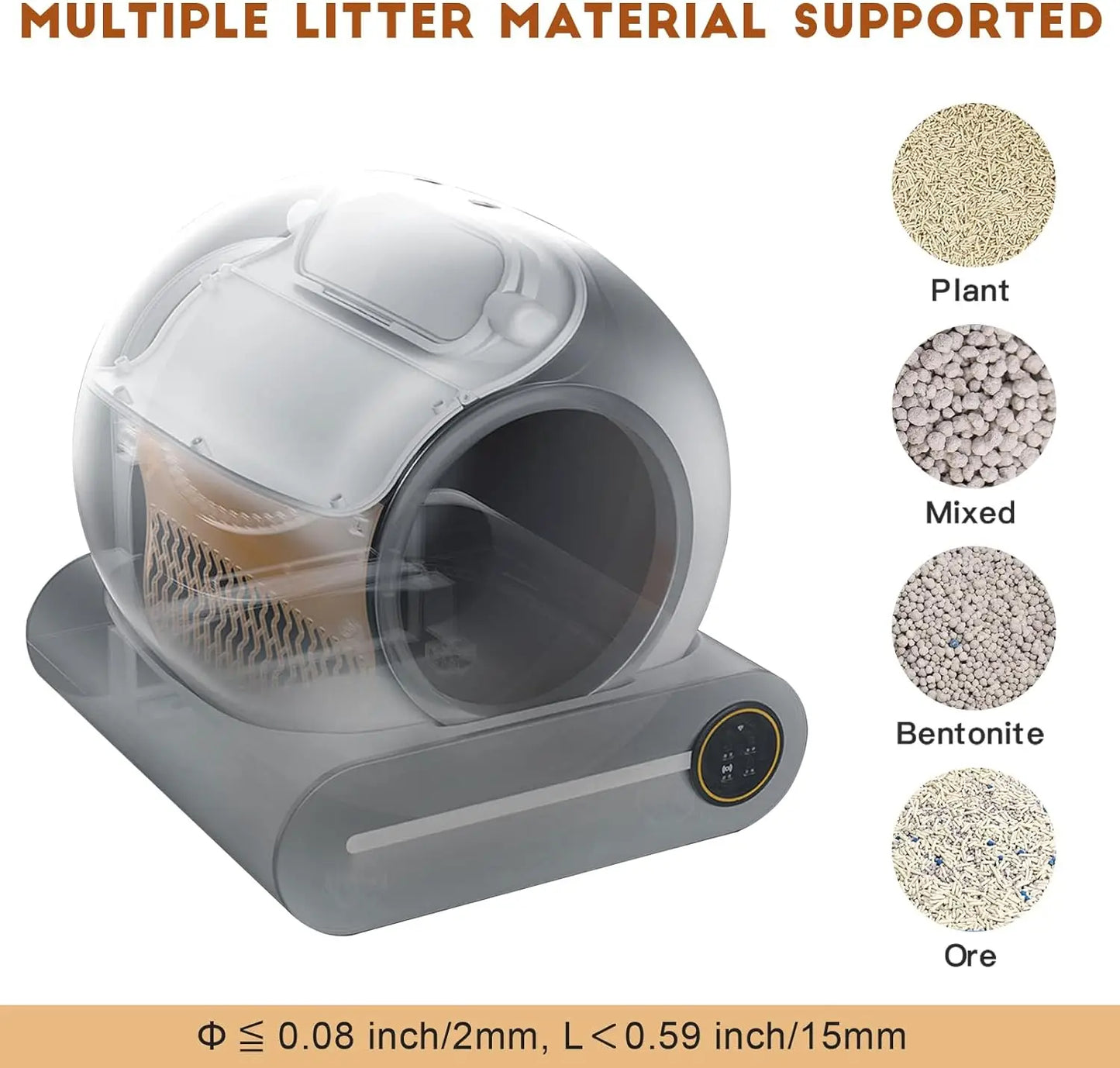 Cat Litter Box Self Cleaning Extra Large Capacity Cleaning Robot APP Control/Odor Removal