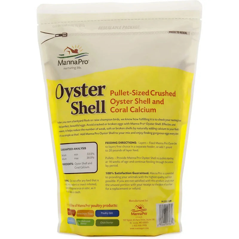 50 lb Chicken Feeder with Oyster Shell for Indoor/Outdoor Coops - For Egg-Laying Chickens