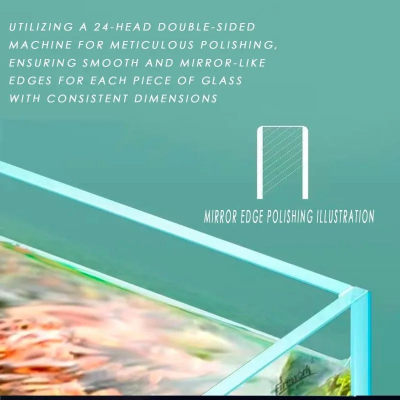 Large fish tank glass aquarium rectangular turtle tank peninsula style high quality ultra clear frameless