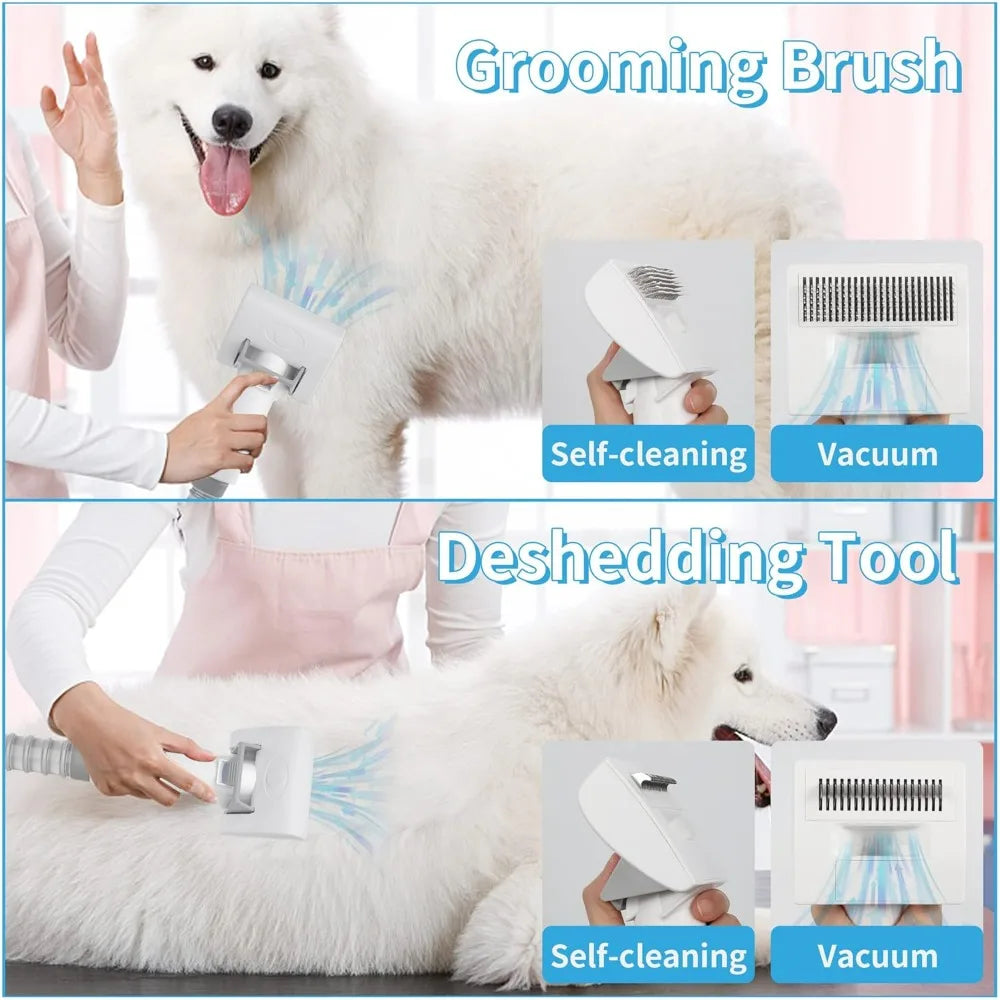 Pet Grooming Vacuum (Clippers, Brush + 5 Pet Grooming Tools)