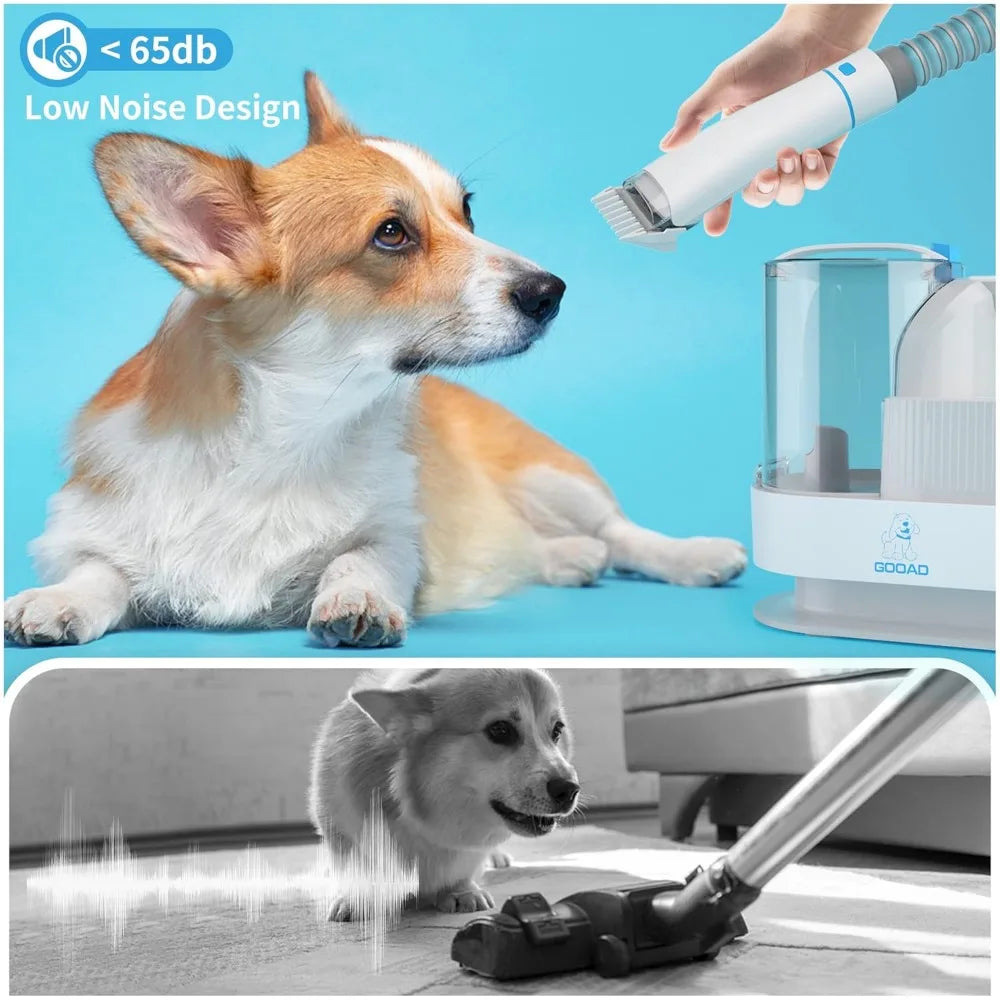 Pet Grooming Vacuum (Clippers, Brush + 5 Pet Grooming Tools)