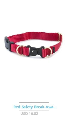 Dog Collar with Quick Grab Leash Handle Medium Black Padded Comfort Reflective Stitching Soft Nylon Pet Safety Restraint
