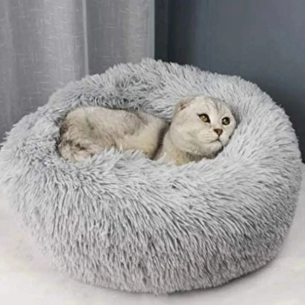 Super Soft Pet Dog Cat Bed Plush Full Size Washable Calm Bed Donut Bed Comfortable Sleeping Artifact Dropping Product For Vip