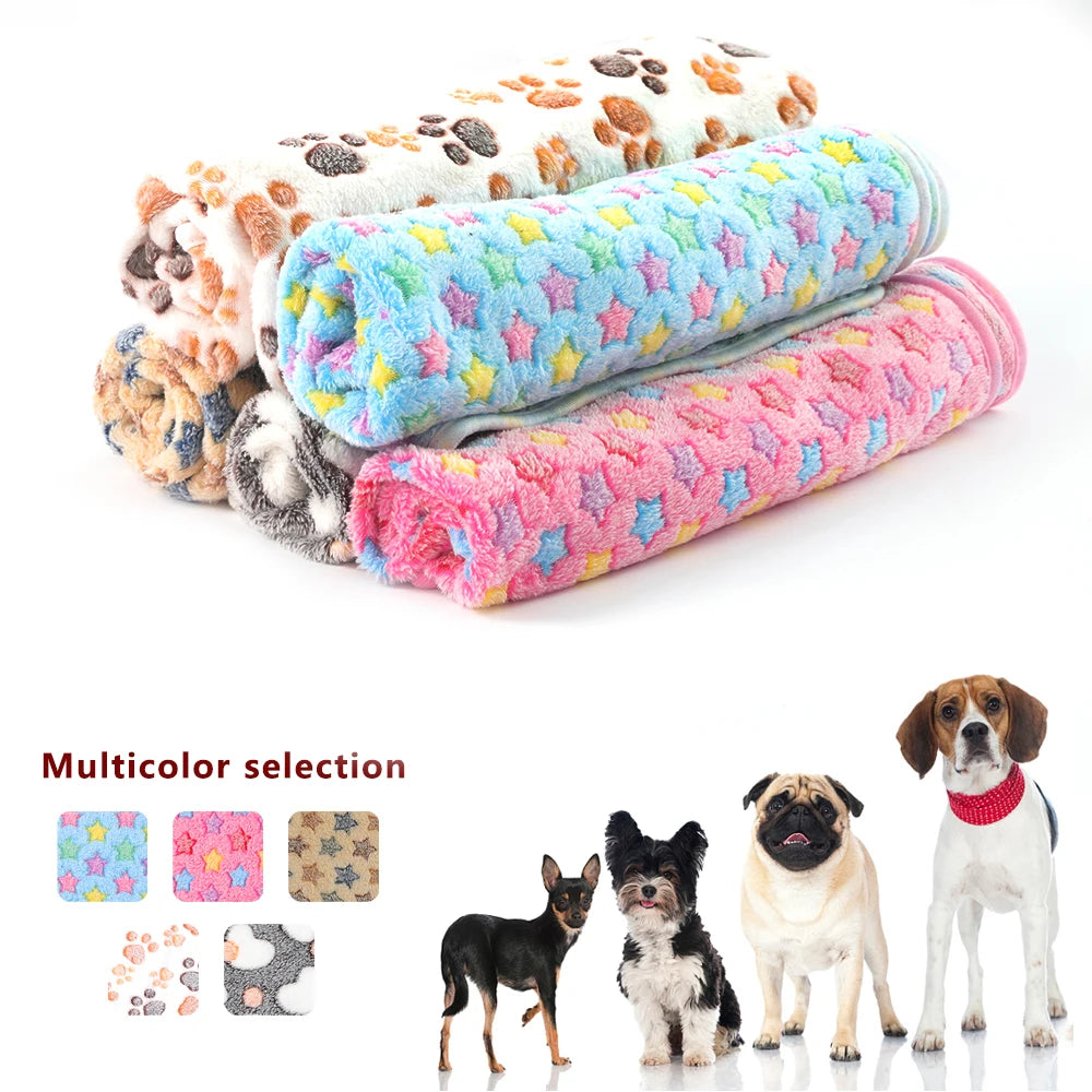 Dog Blanket Thin Coral Fleece Warm Soft Dog bed Blanket winter Comfort Cute High Quality Pet Blanket Plush Durable Pet supplies