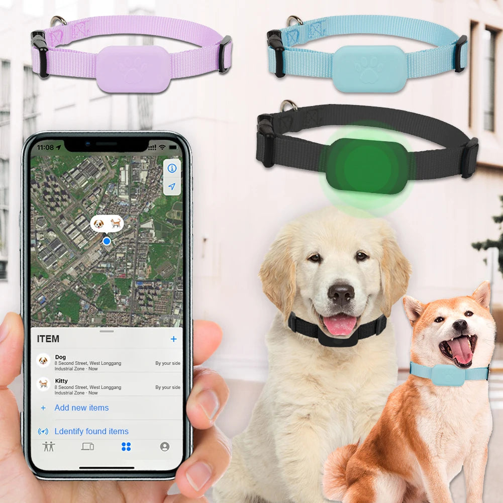 For iOS Mini GPS Tracker Battery Operated Dog Collar Animal Tracking Movement Alert Collar for Small Medium Large Dogs