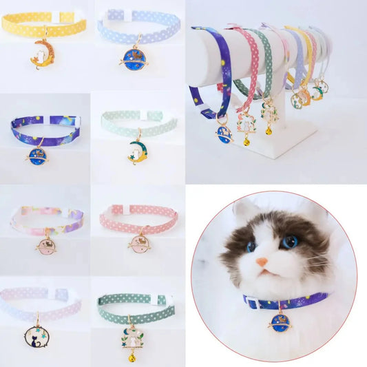 New High-Quality, Stylish, and Durable Adjustable Kitten Collar with Adorable Cute Pendant