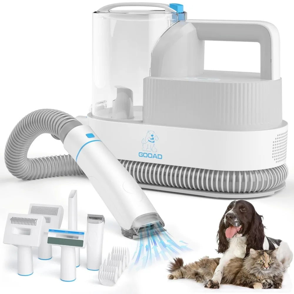 Pet Grooming Vacuum (Clippers, Brush + 5 Pet Grooming Tools)