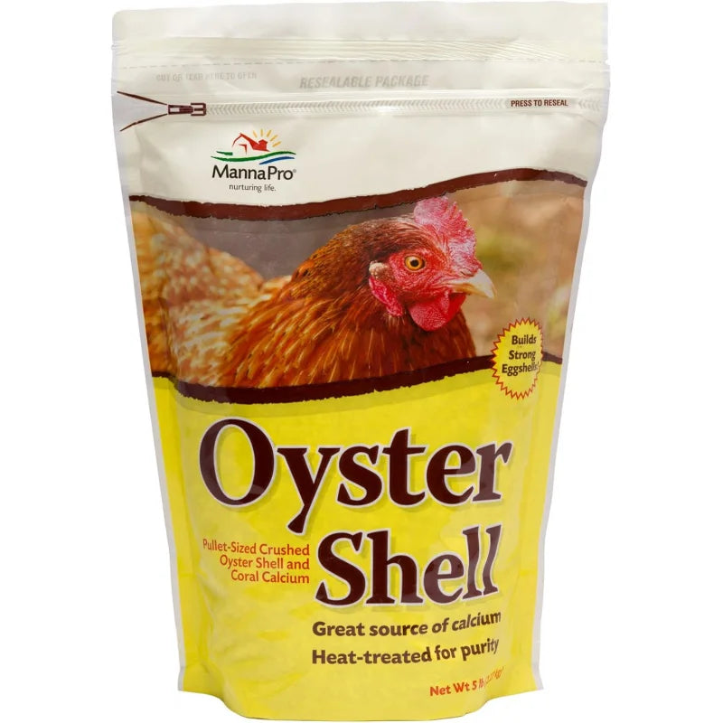 50 lb Chicken Feeder with Oyster Shell for Indoor/Outdoor Coops - For Egg-Laying Chickens