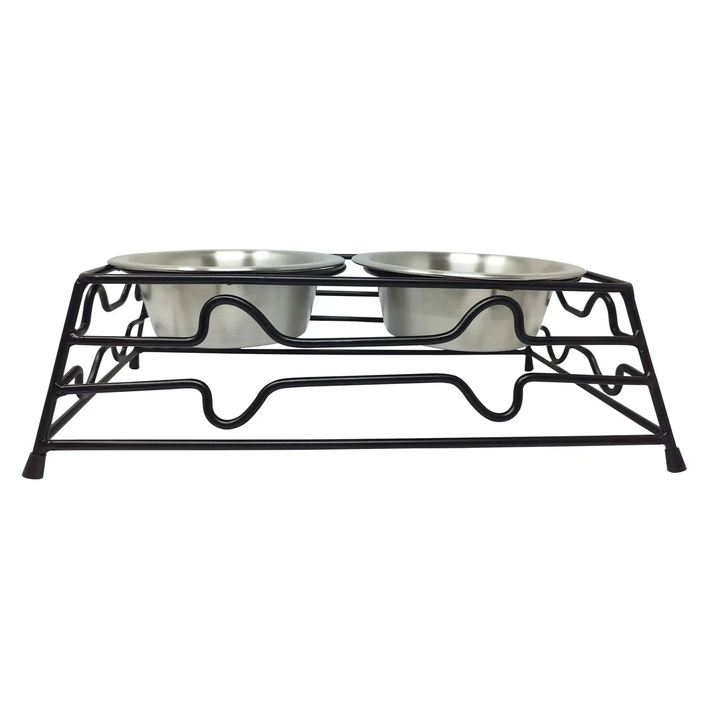 Elevated Dog and Cat Metal Diner with Stainless Steel Bowls Small Sturdy scratch resistant and non corrosive Durable