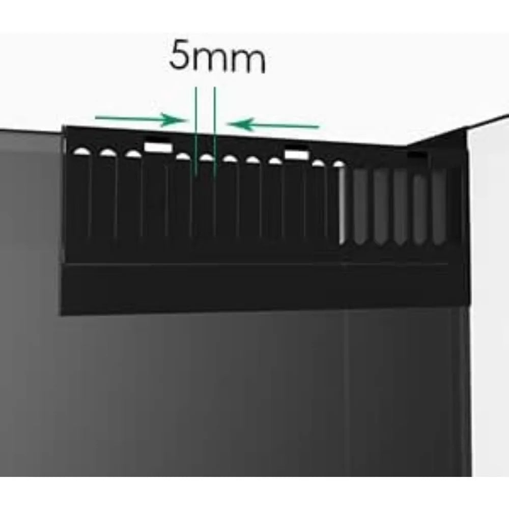 60P 26.23 Gallon Ultra Clear All Glass Rimless Low Iron Aquarium Tank with Rear Filtration Chamber for Salt and Fresh